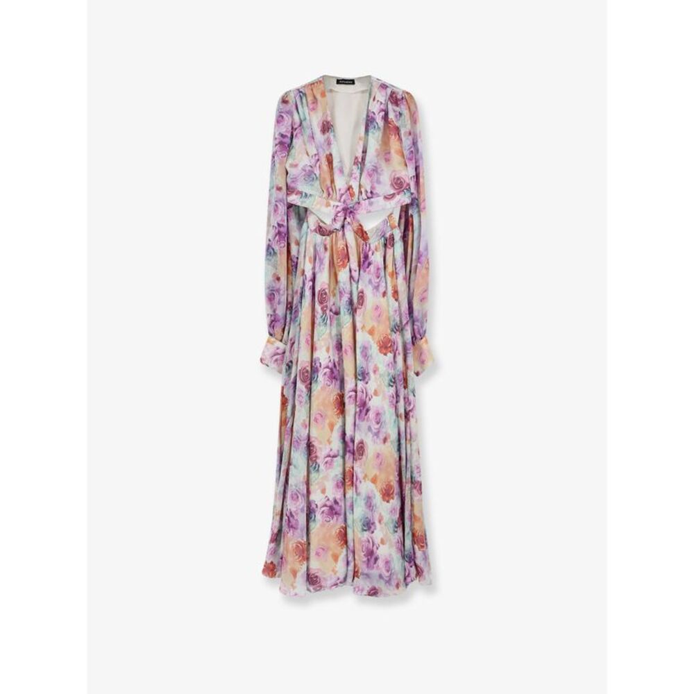Actualee Women Long Dress With Multicolor Floral Print
